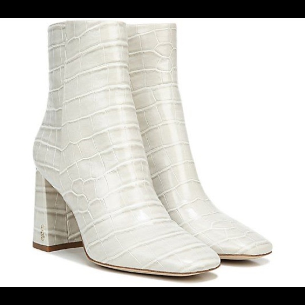 Sam Edelman ivory/grey boots